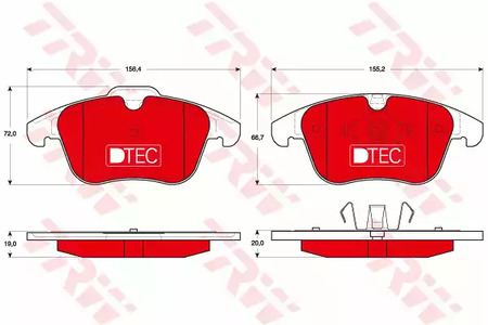 Комплект тормозных колодок дисковый тормоз dtec cotec