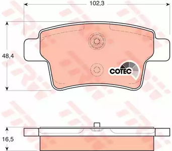 Комплект тормозных колодок дисковый тормоз cotec