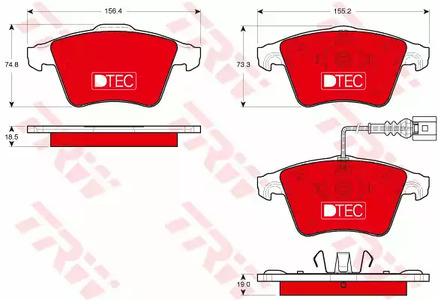 Колодки тормозные дисковые TRW GDB1721DTE