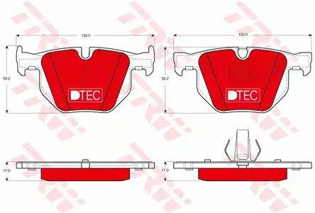 Комплект тормозных колодок дисковый тормоз dtec cotec
