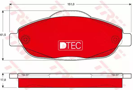 Тормозные колодки TRW GDB1761DTE