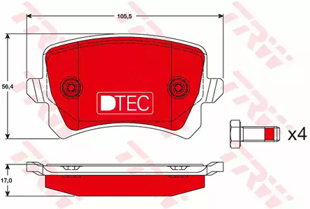 Комплект тормозных колодок дисковый тормоз dtec cotec