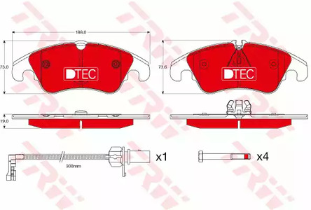 Комплект тормозных колодок дисковый тормоз dtec cotec