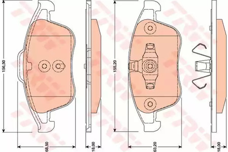 Комплект тормозных колодок дисковый тормоз cotec