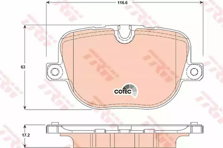 Комплект тормозных колодок дисковый тормоз cotec
