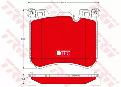 Комплект тормозных колодок дисковый тормоз dtec cotec