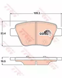 Комплект тормозных колодок дисковый тормоз cotec
