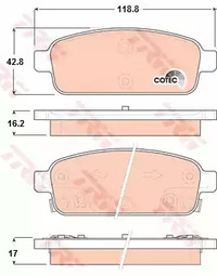 Комплект тормозных колодок дисковый тормоз cotec