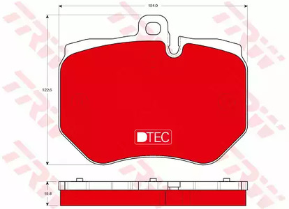 Комплект тормозных колодок дисковый тормоз dtec cotec