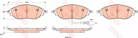 Тормозные колодки дисковые TRW GDB1918