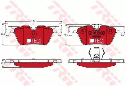 Комплект тормозных колодок дисковый тормоз dtec cotec