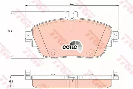 Комплект тормозных колодок дисковый тормоз cotec