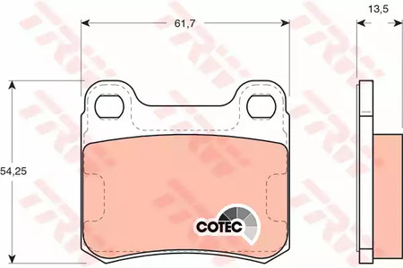 Комплект тормозных колодок дисковый тормоз cotec
