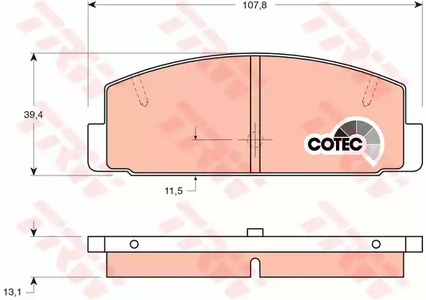 Комплект тормозных колодок дисковый тормоз cotec