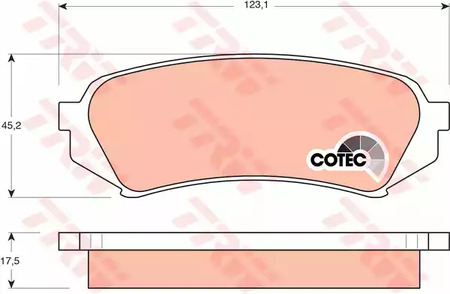 Комплект тормозных колодок дисковый тормоз cotec