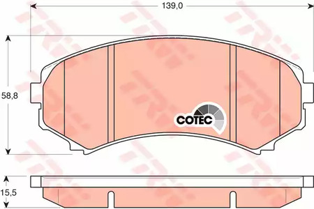 Комплект тормозных колодок дисковый тормоз cotec