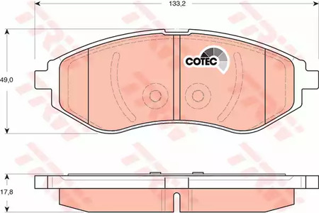 Комплект тормозных колодок дисковый тормоз cotec