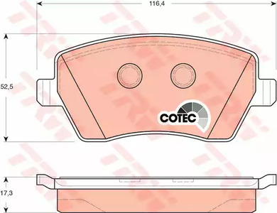Комплект тормозных колодок дисковый тормоз cotec