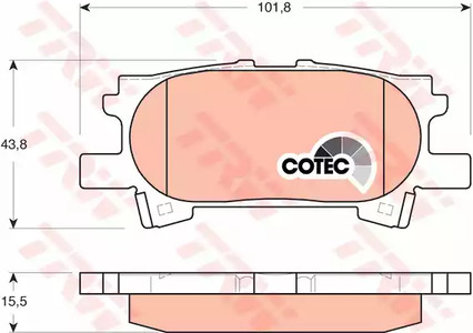 Комплект тормозных колодок дисковый тормоз cotec
