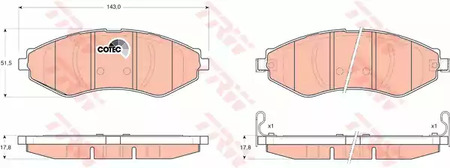Колодки тормозные дисковые TRW GDB3347