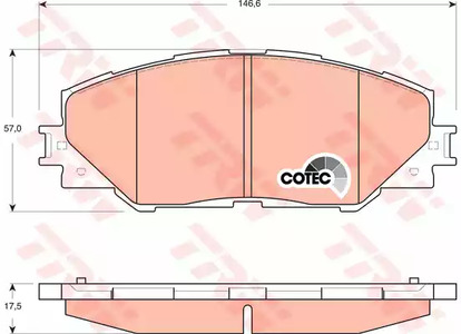 Комплект тормозных колодок дисковый тормоз cotec