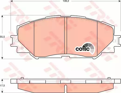 Комплект тормозных колодок дисковый тормоз cotec