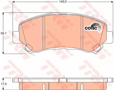 Комплект тормозных колодок дисковый тормоз cotec