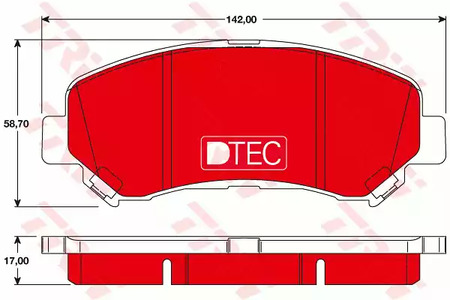Комплект тормозных колодок дискового тормоз dtec cotec TRW GDB3467DTE