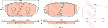 Комплект тормозных колодок дисковый тормоз