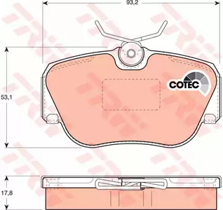 Комплект тормозных колодок дискового тормоз cotec