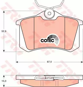 Комплект тормозных колодок дисковый тормоз cotec