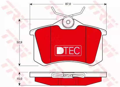 Комплект тормозных колодок дисковый тормоз dtec cotec