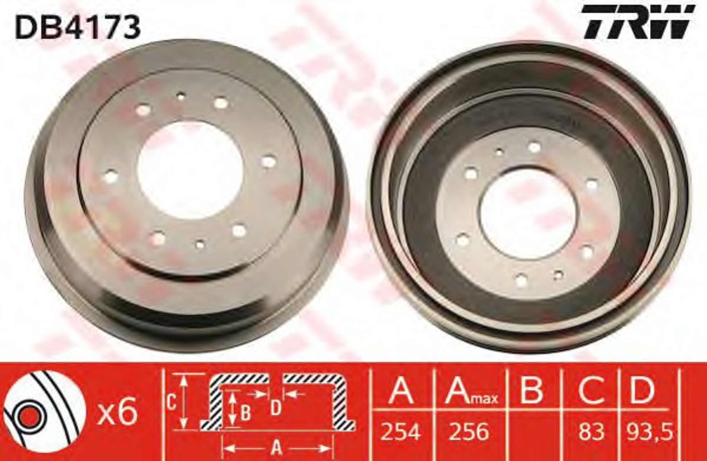 Барабан тормозной TRW DB4173