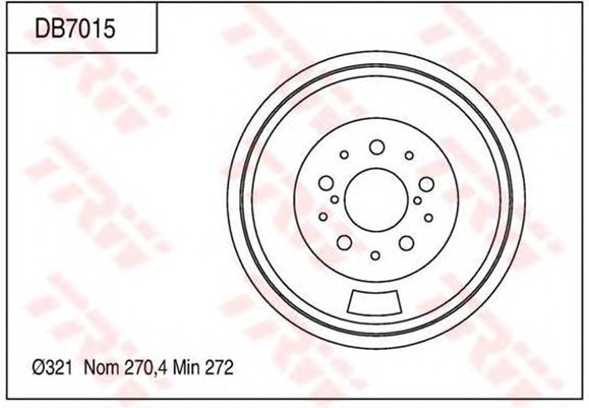 Тормозной барабан TRW DB7015
