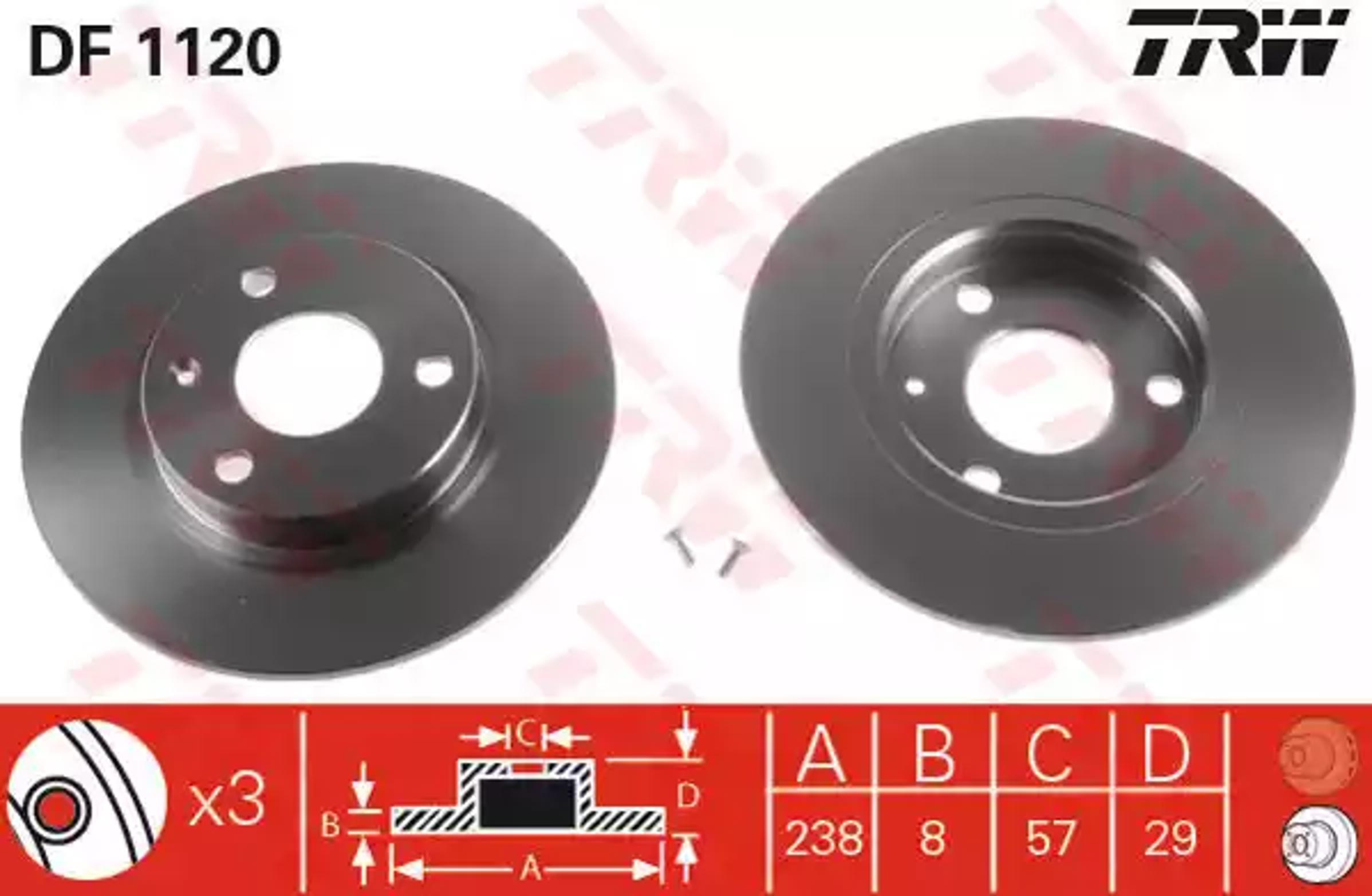 Диск тормозной TRW DF1120