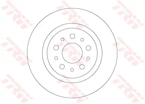 Диск тормозной tarcza ham tyl 264x10 p TRW DF6714