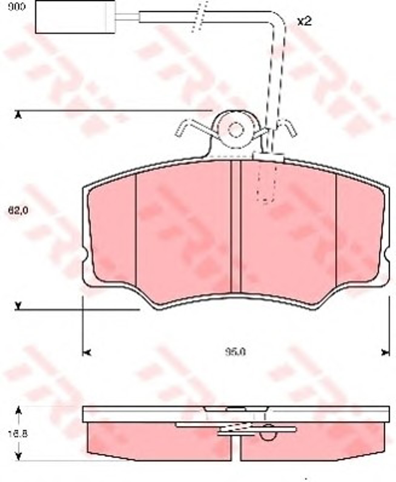 Колодки тормозные дисковые TRW GDB1045