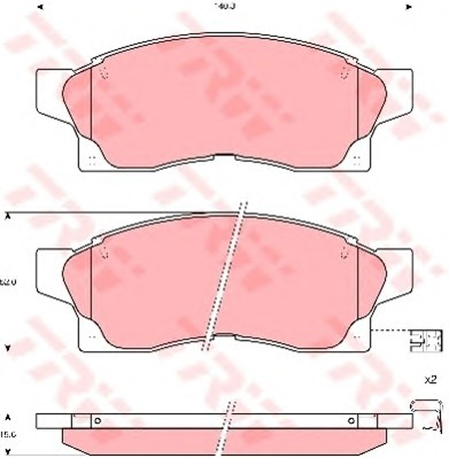 Колодки тормозные дисковые TRW GDB1062