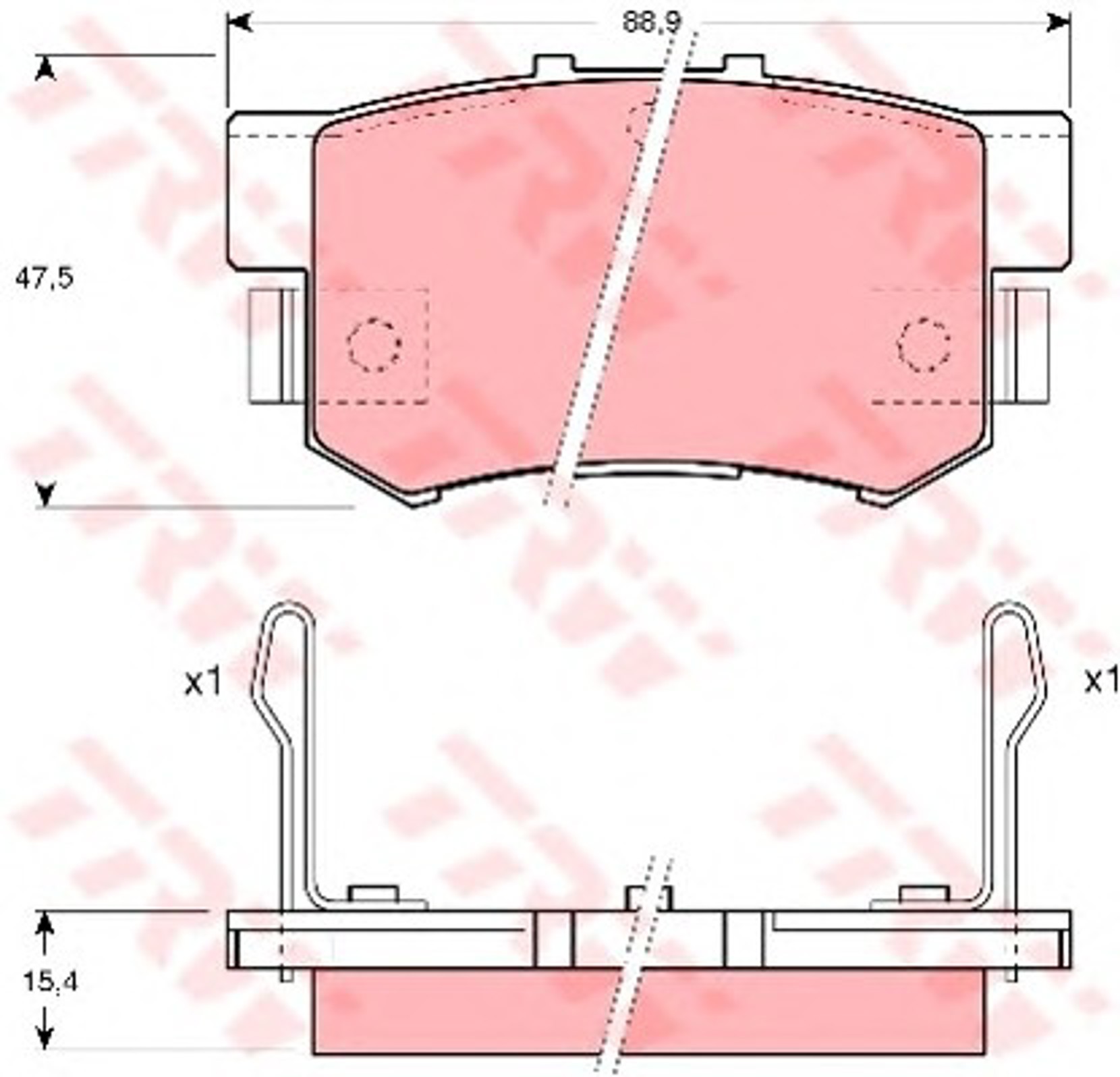 Колодки тормозные дисковые TRW GDB1063