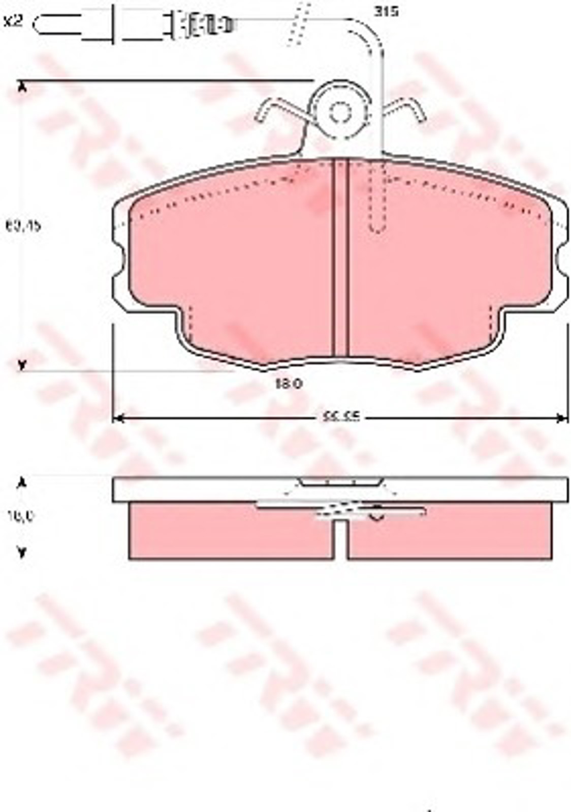 Колодки тормозные дисковые TRW GDB114
