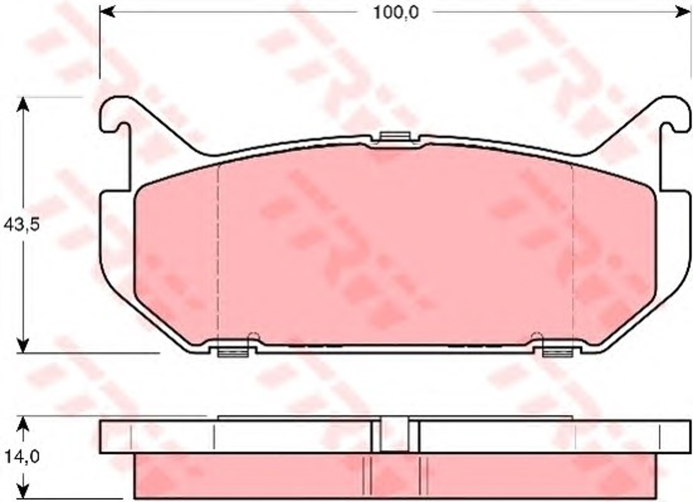 Колодки тормозные дисковые TRW GDB1140