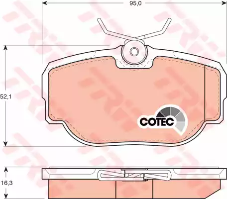 Комплект тормозных колодок дисковый тормоз cotec