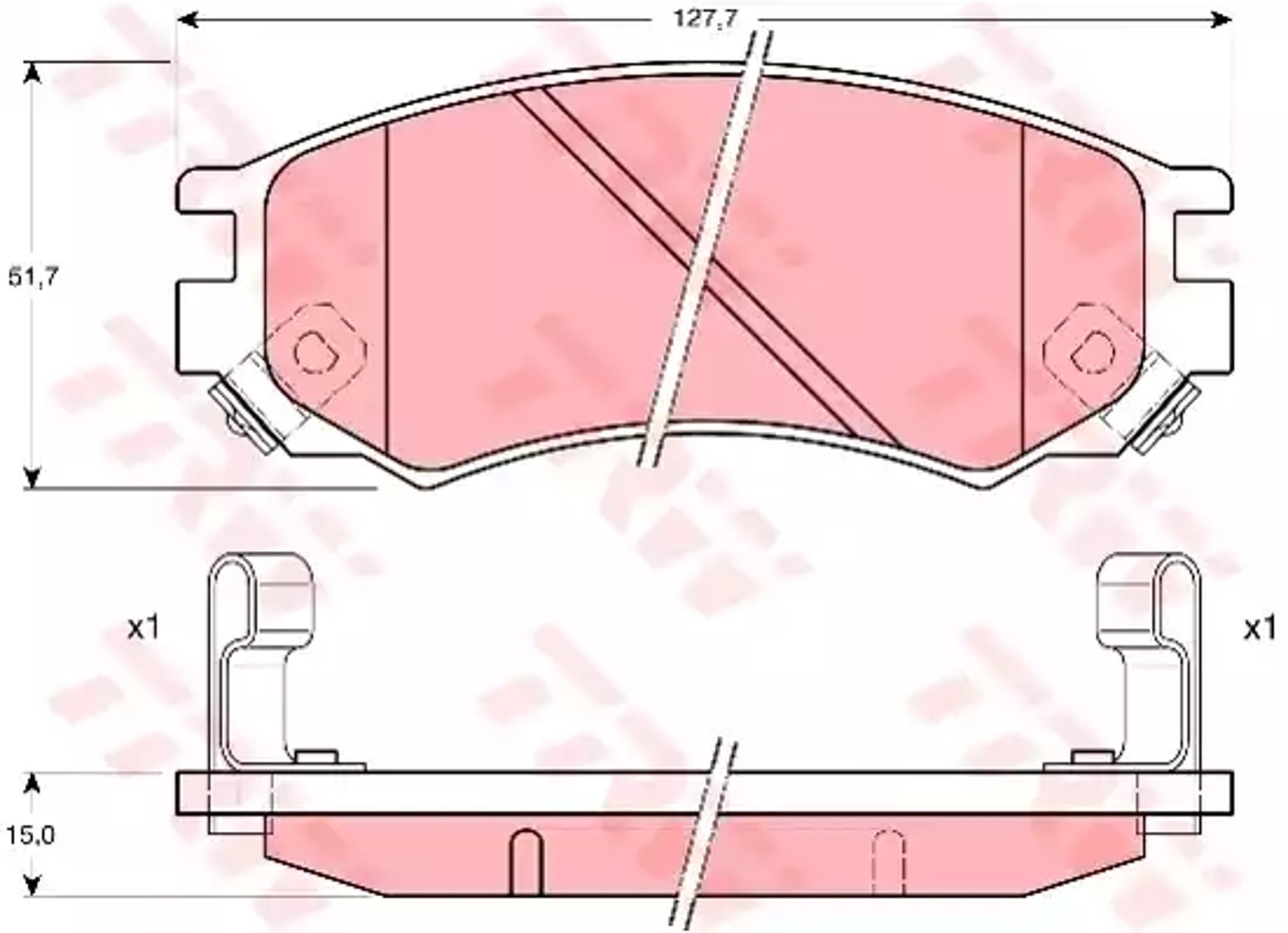 Колодки тормозные дисковые TRW GDB1175