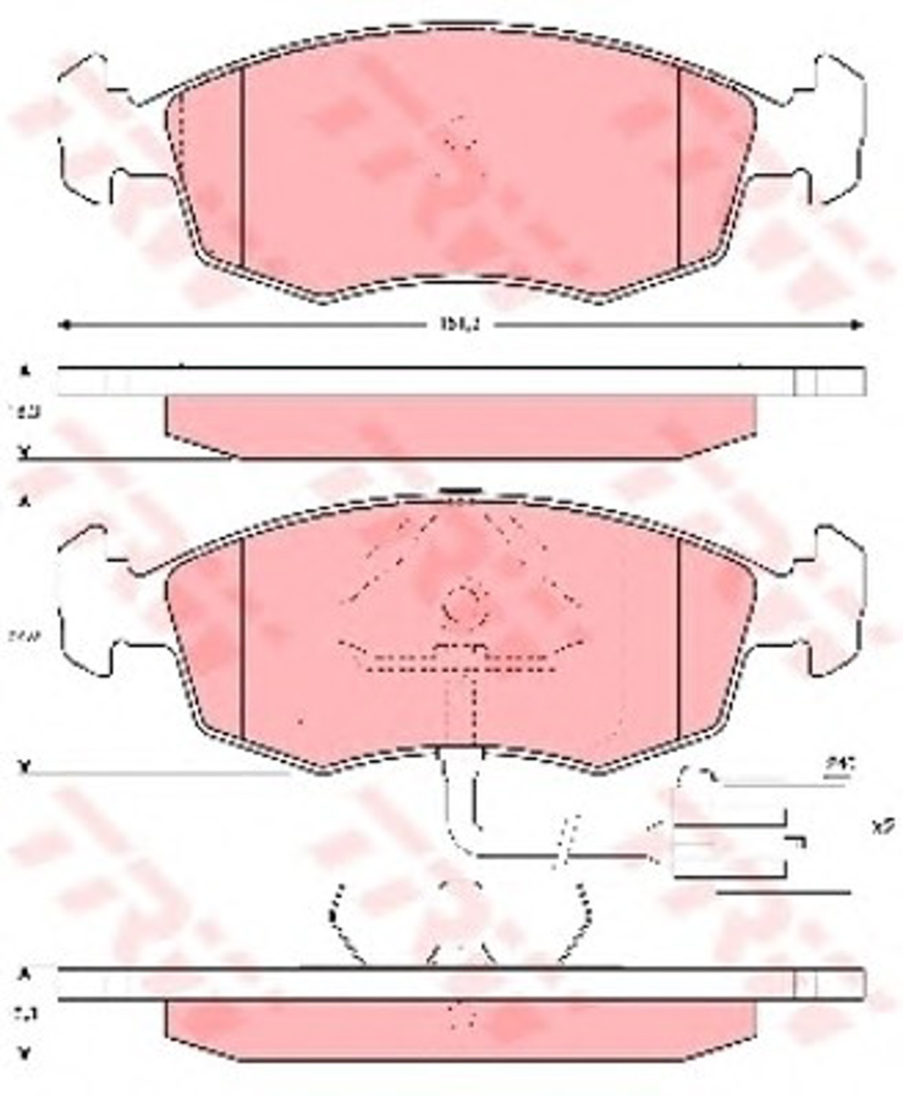 Колодки тормозные дисковые TRW GDB1208
