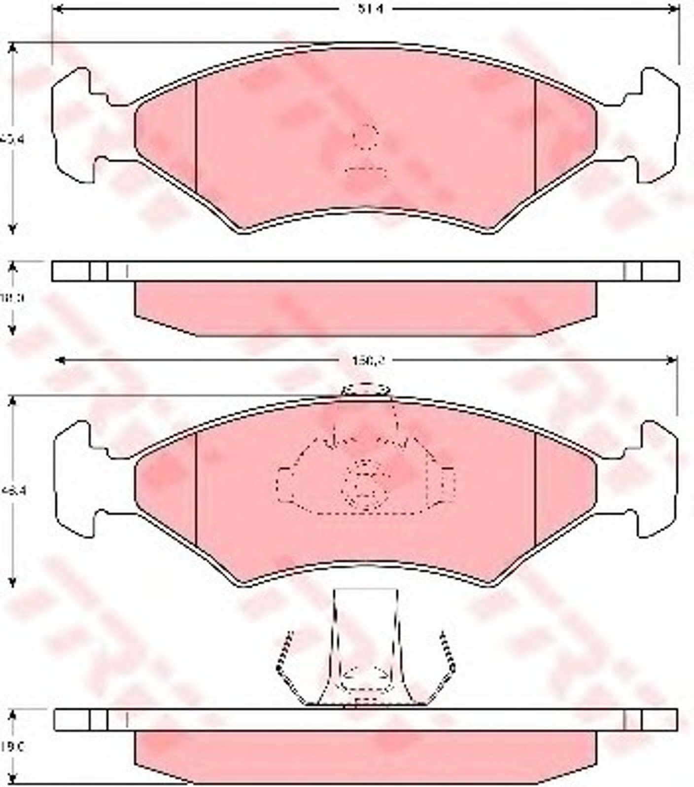 Колодки тормозные дисковые TRW GDB1222