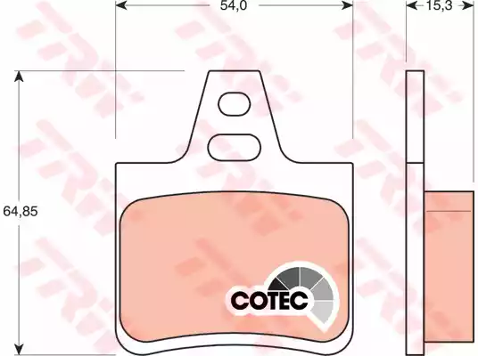 Комплект тормозных колодок дискового тормоз cotec TRW GDB1247