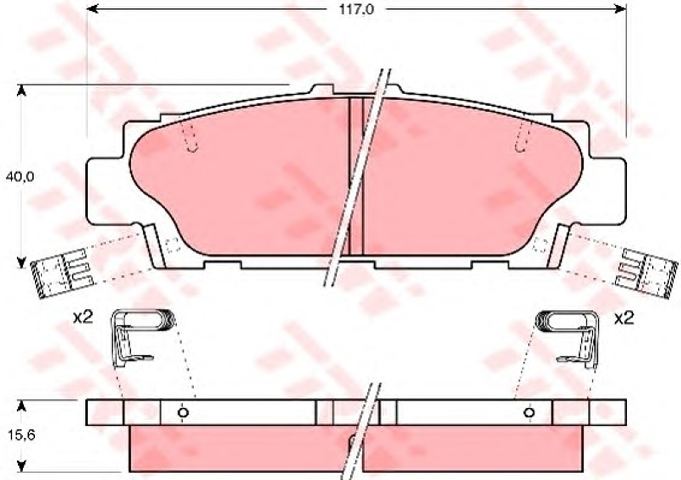 Колодки тормозные дисковые TRW GDB1257