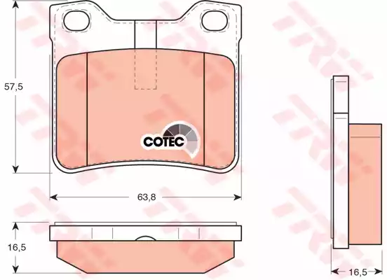 Комплект тормозных колодок дисковый тормоз cotec