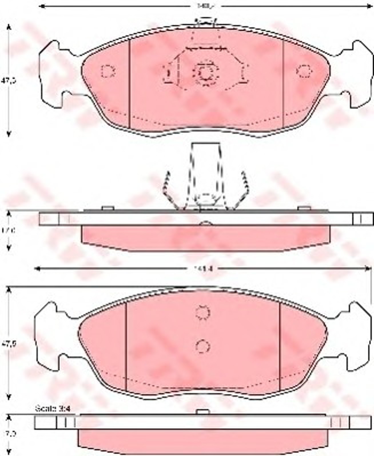 Колодки тормозные дисковые TRW GDB1278