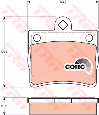 Комплект тормозных колодок дисковый тормоз cotec